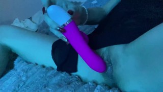 Arranged a romantic date for my wet pussy and pink friend so that it was caught on camera