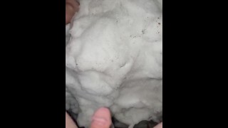 Guy Pissing in Snow Compilation