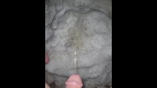 Guy Pissing in Snow Compilation