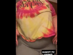 BBW flashes her tits for you!