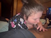 Preview 5 of Cum dripping while she keep on sucking