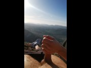 Preview 2 of Stranger made me cum on the mountain in public