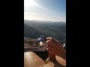 Preview 4 of Stranger made me cum on the mountain in public