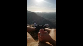 Stranger made me cum on the mountain in public