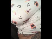 Preview 2 of Beautiful blonde films herself while masturbating in the Uber