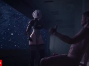 Preview 6 of Nier Automata 2B Hard Sex With Multiple Cumshots in Mouth and Anal Creampie