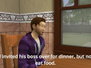 Preview 2 of MEGA SIMS- Cuckhold husband sets hot Latina wife up with big dick boss (Sims 4)