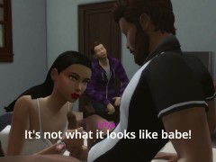 MEGA SIMS- Cuckhold husband sets hot Latina wife up with big dick boss (Sims 4)