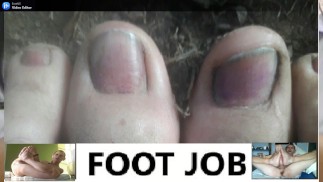 arab domina make slave footjob cumshoot