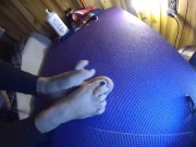 Preview 5 of Puppets Balls trapped outside lock box are squirmy under asian feet