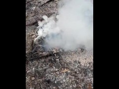 Florida man Pisses on fire