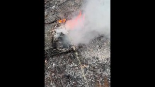 Florida man Pisses on fire