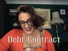 Debt Contract Reading - Financial Domination Debt Encouragement