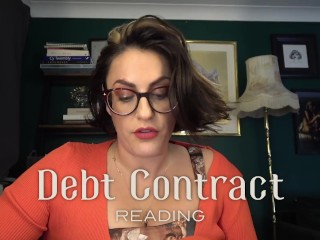 Debt Contract Reading - Financial Domination Debt Encouragement