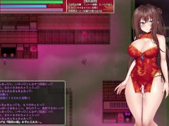 【#04 淫霊退魔師カエデ 実況(体験版)】爆乳チャイナ娘がおっぱい揉まれまくって村長に中出しされてしまい・・・(ファンタジー同人エロゲー）