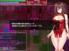 【#04 淫霊退魔師カエデ 実況(体験版)】爆乳チャイナ娘がおっぱい揉まれまくって村長に中出しされてしまい・・・(ファンタジー同人エロゲー） - Screenshot 14 of 16 - Hentai