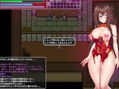 【#04 淫霊退魔師カエデ 実況(体験版)】爆乳チャイナ娘がおっぱい揉まれまくって村長に中出しされてしまい・・・(ファンタジー同人エロゲー） - Screenshot 7 of 16 - エロゲ実況