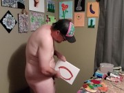 Preview 5 of Dong Ross dick painting session: Noodle Doodle "Eye Part 1"