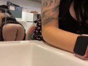 Preview 6 of tattooed camgirl pees and pisses, she’s pissing and peeing.