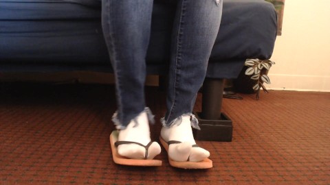 Watermelon Flip Flops White Ankle Socks