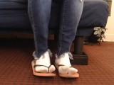 Watermelon Flip Flops White Ankle Socks