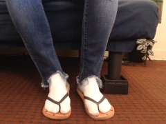 Watermelon Flip Flops White Ankle Socks