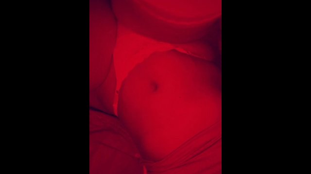 Horny girl touches herself before bed