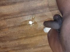 Black Dick Piss on kitchen Floor