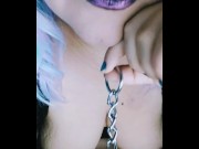 Preview 2 of JOI POV Goth Mommy Plugs Your Ass and Lets you Cum Deep Inside Her
