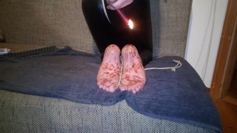 Candle Wax Feet Fun