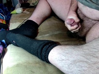 I'm Masturbating again with my Black Socks still on