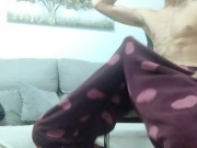 Preview 5 of 🇺🇸🇬🇧The Guy in the Hearts Pajamas❤Shows You His Huge Cock and Gives You His Hot Semen