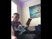 Preview 2 of Big Don Reading a Book Than Decides To Jack His Thick Dick!