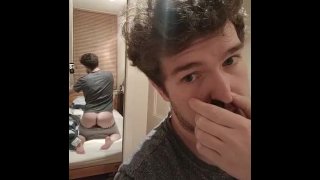 Gay slut mirror show off