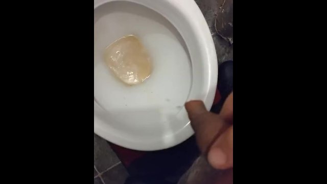 Piss into toilet