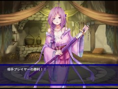 【#01 サキュバスデュエル実況(体験版)】遊戯王似のカードゲームエロゲー！？爆乳女剣士にパイズリ胸射させられて・・(アニメーション同人エロゲー) - Screenshot 9 of 16 - Bigtits Hentai