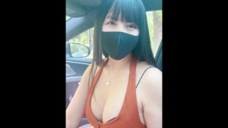 【Blowjob in a car,차 안에서 펠라】Exciting unannounced inspections💖