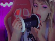 Preview 5 of Ear Licking Kisses Tingles + Mouth Sounds ASMR SFW