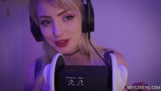 ASMR Intense ear licking, kissing, mouth sounds, saliva sounds, wet mouth..  3DIO  ASMR AMY B