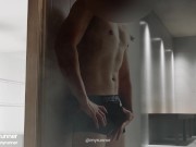 Preview 2 of Extreme Nike Pro Boy Cumshot at Steam Room