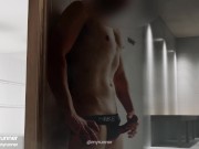 Preview 6 of Extreme Nike Pro Boy Cumshot at Steam Room