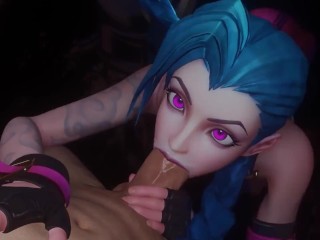 Jinx Do Hard Blowjob And Getting Cum In Mouth | Hottest Hentai League Of Legend 4k