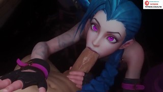 Jinx Do Hard Blowjob And Getting Cum In Mouth Hottest Hentai League Of Legend 4K
