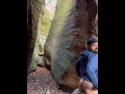 Preview 2 of Ginger takes his hiking for some public play