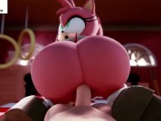 Preview 2 of Amy Rose Hard Fucking And Getting Creampie | Hottest Hentai Sonic 4k 60fps