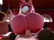 Preview 3 of Amy Rose Hard Fucking And Getting Creampie | Hottest Hentai Sonic 4k 60fps