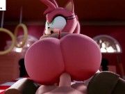 Preview 4 of Amy Rose Hard Fucking And Getting Creampie | Hottest Hentai Sonic 4k 60fps