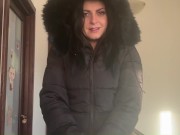 Preview 5 of Stepmom was face-fucked. Cum on fluffy jacket.