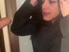 Stepmom was face-fucked. Cum on fluffy jacket.