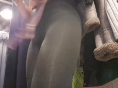I flash my tits in the dressing room